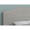 Monarch Specialties Bed, Headboard Only, Full Size, Bedroom, Upholstered, Linen Look, Grey, Transitional I 6013F